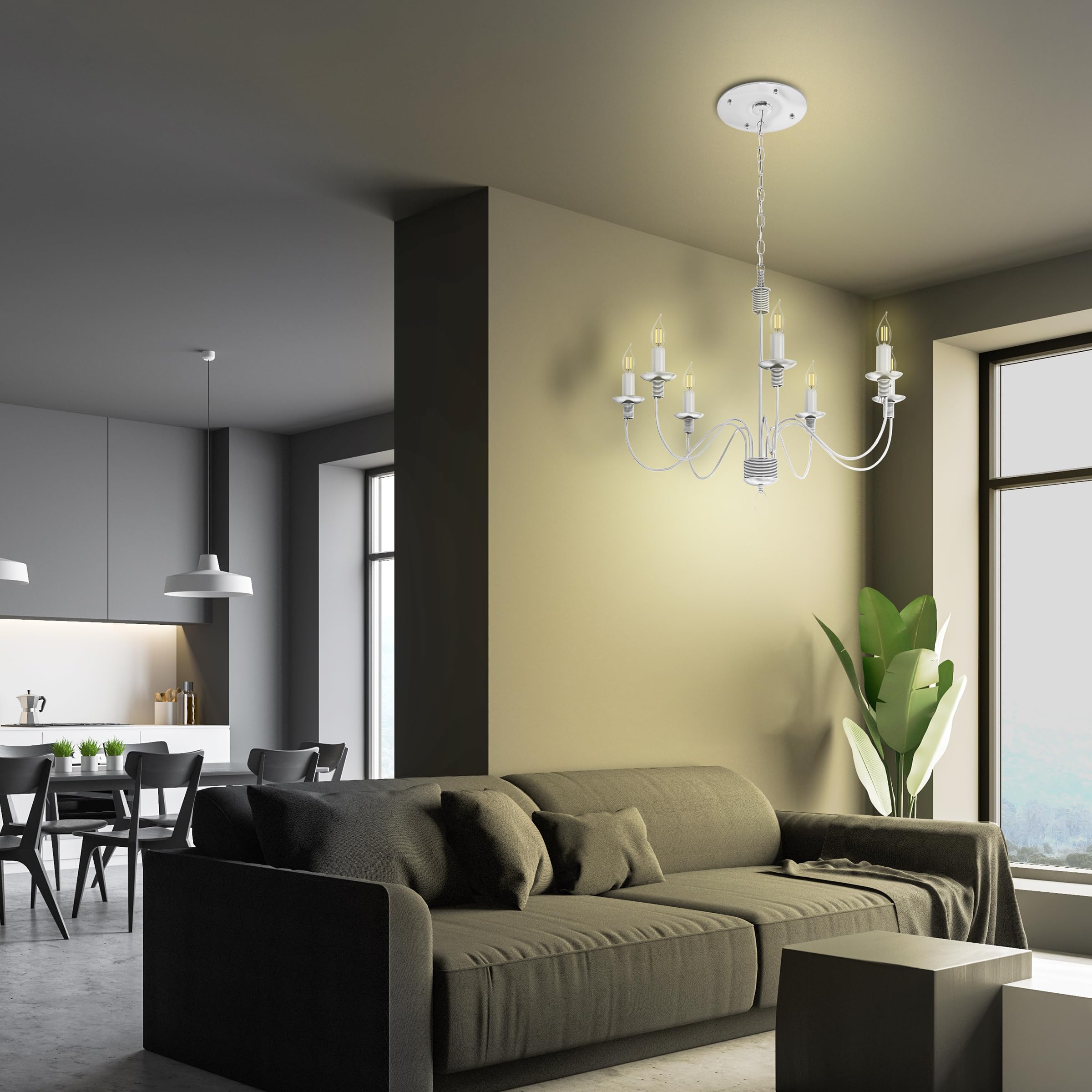 Feit Electric 60W Equivalent Candelabra LED Light Bulb, Dimmable